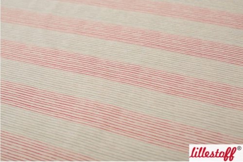 RESTSTÜCK 1,10m !!! - Bio Jersey - Mini Streifen - hellblaurot meliert- Lillestoff
